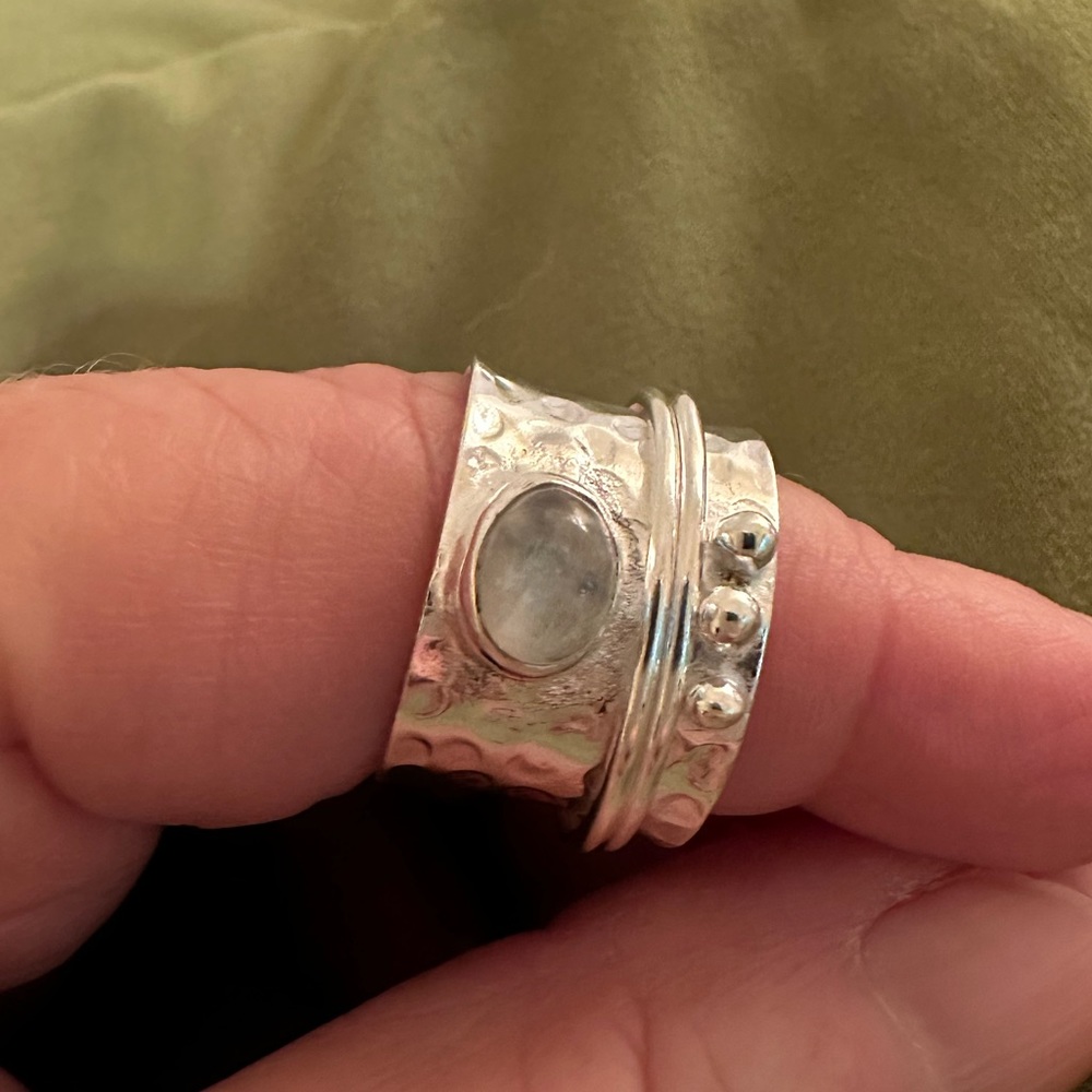 Sterling silver Moonstone ring 925 - Picture 4 of 17